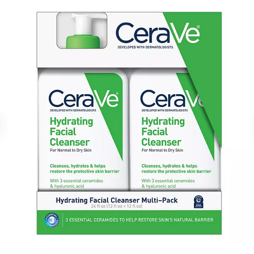 Product image of CeraVe Hydrating Facial Cleanser, Normal to Dry Skin, 12 fl. oz., 2 pk.