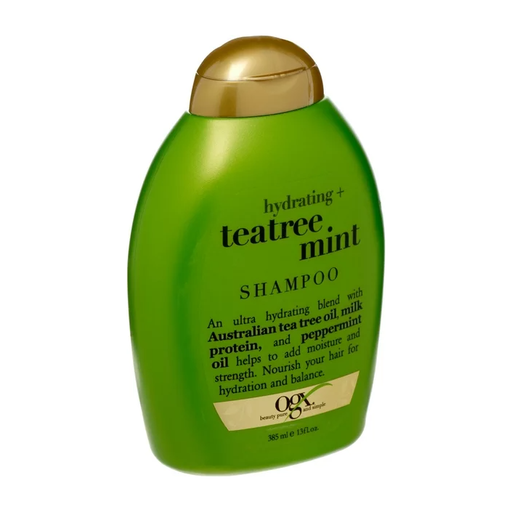 Product image of OGX Shampoo, Extra Strength, Refreshing Scalp + Teatree Mint 13OZ