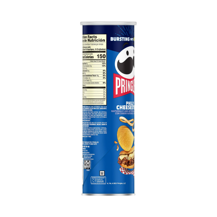Product image of Pringles Philly Cheesesteak Potato Crisps Chips, Lunch Snacks, 5.5 oz