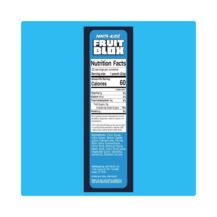 Product image of FruitBlox Ninja Kidz Tropical Fruit Snacks, 22 Count