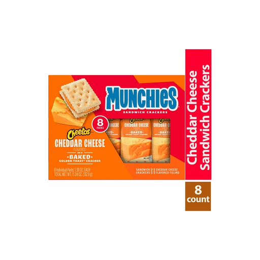 Product image of Munchies Cheetos Cheddar Cheese Sandwich Crackers, 1.38 oz, 8 Count