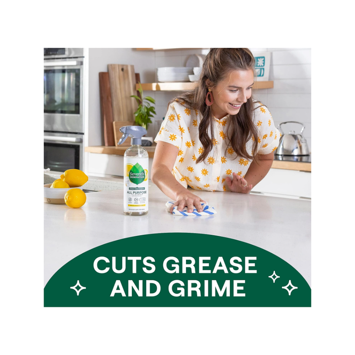 Product image of Seventh Generation All Purpose Cleaning Spray Lemon Chamomile Surface Cleaner Cuts Grease, 23 oz Pack of 4