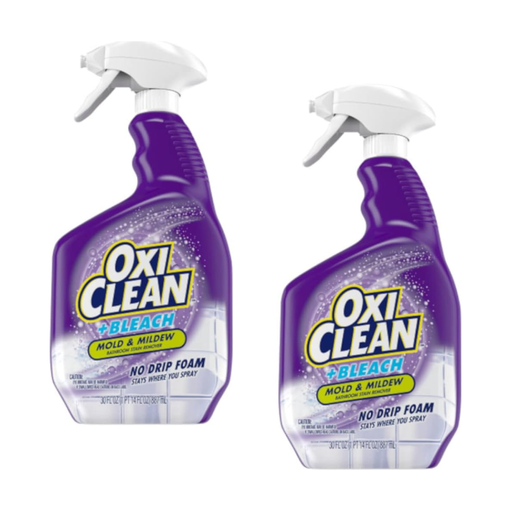 Product image of OxiClean plus Bleach, No Drip Foam, Mold & Mildew Bathroom Stain Remover 30 oz.(Pack of 2)