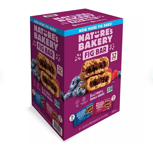 Product image of Nature's Bakery Blueberry and Raspberry Variety Fig Bars (2 oz., 32 ct.)