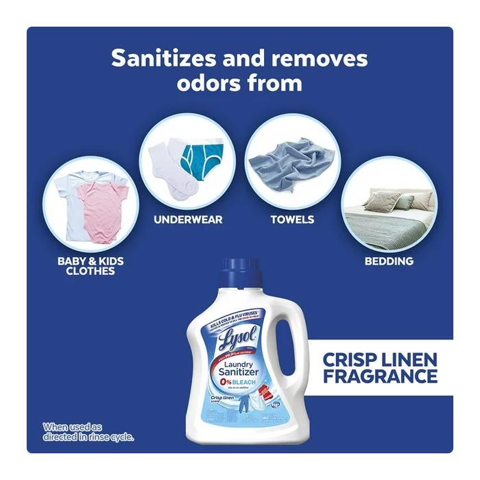 Product image of Lysol Laundry Sanitizer, Crisp Linen, 90 Oz