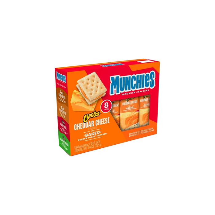 Product image of Munchies Cheetos Cheddar Cheese Sandwich Crackers, 1.38 oz, 8 Count