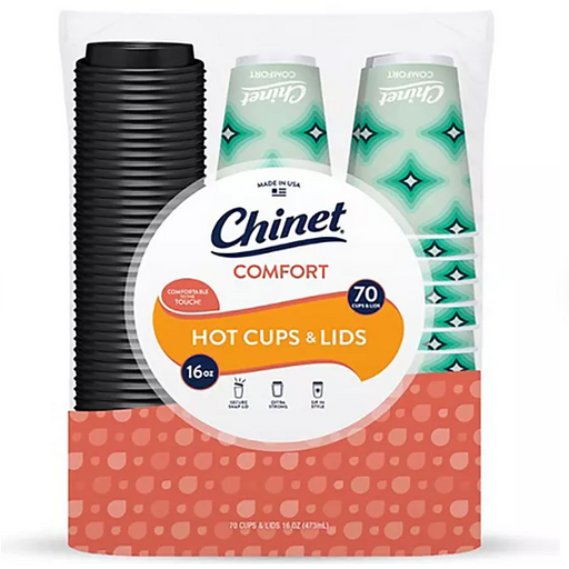 Product image of Chinet Comfort Cup Hot Cups & Lids (16 oz., 70 ct.)