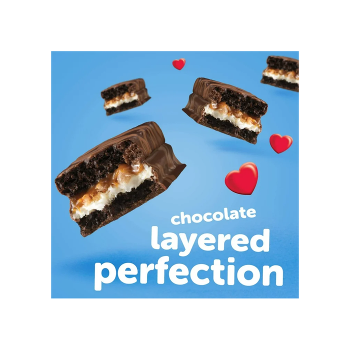 Product image of Hostess Chocolate Caramel Kazbars Creamy & Crunchy Layer Bar, Individually Wrapped, 8 Count 10 oz