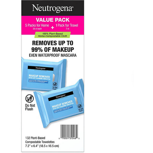 Product image of Neutrogena Makeup Remover Cleansing Towelettes and Face Wipes (132 ct.)