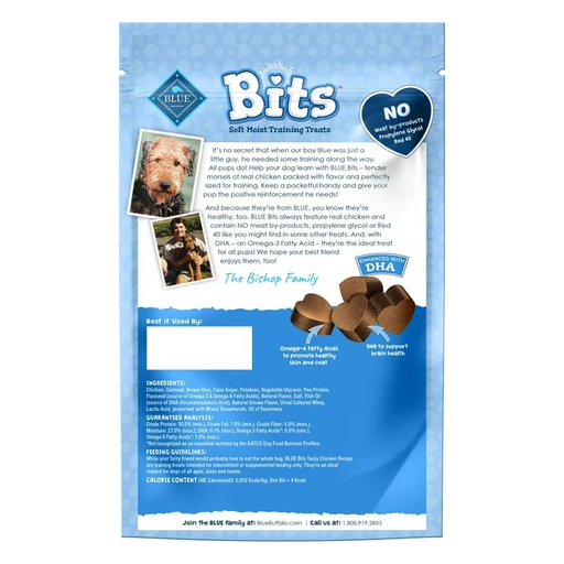 Product image of Blue Buffalo BLUE Bits Training Treats Chicken Flavor Soft Treats for Dogs, Whole Grain, 11 oz. Bag