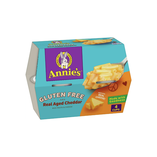 Product image of Annie's Gluten Free Macaroni and Cheese, Rice Pasta & Real Aged Cheddar, Microwavable Dinner, 4 Cups