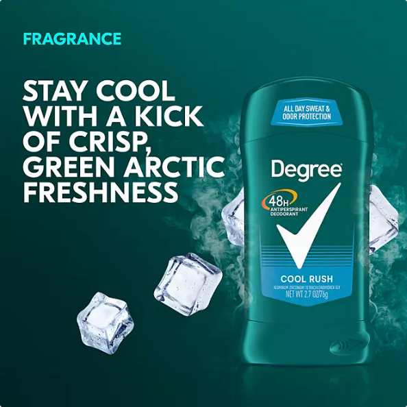 Product image of Degree Men Dry Protection Antiperspirant, Cool Rush (2.7 oz., 5 pk.)