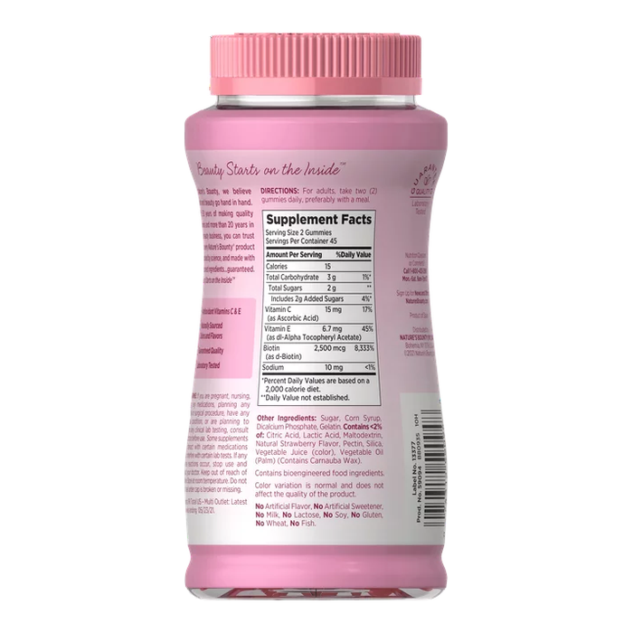 Product image of Nature's Bounty Hair Skin and Nail Vitamins With Biotin, Gummies, 90 Ct