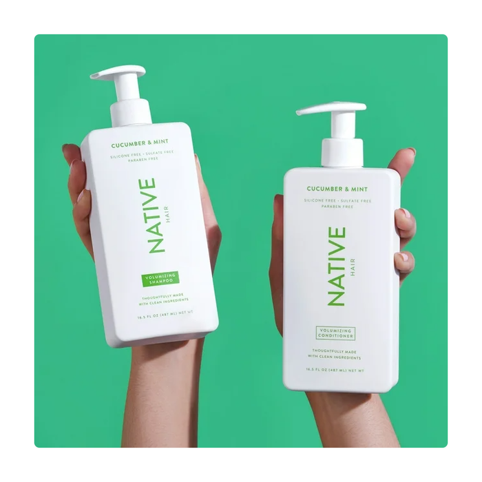 Product image of Native Volumizing Shampoo, Cucumber & Mint, Sulfate & Paraben Free, 16.5 oz