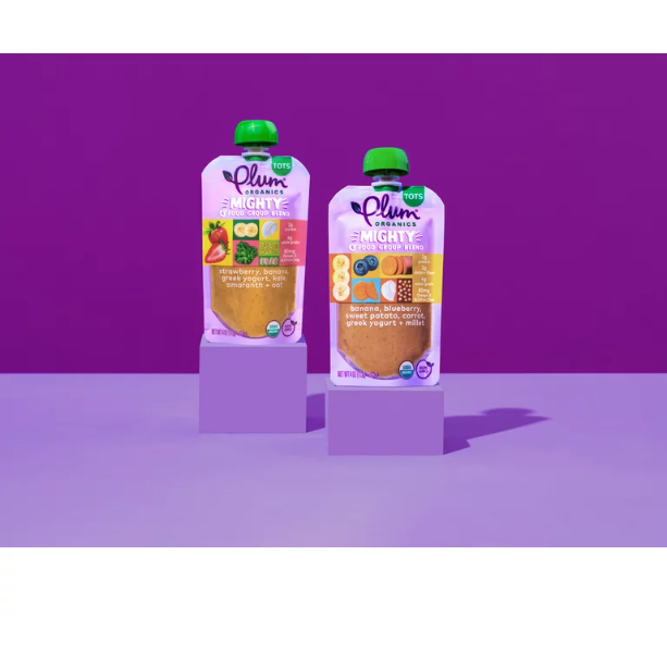 Product image of Plum Organics Mighty 4 Toddler Food Pouches: Variety Pack - 4 oz, 8 Pack, Baby Food