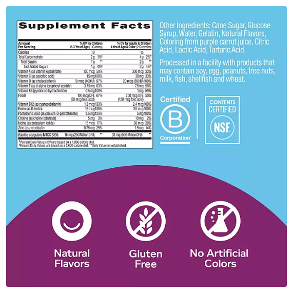 Product image of OLLY Kids Multivitamin + Probiotic Gummy, Berry 160 ct.