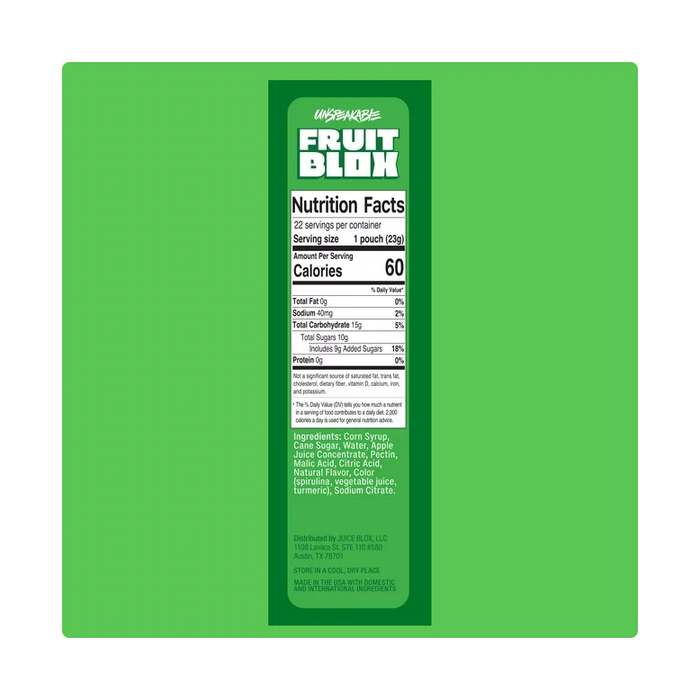 Product image of FruitBlox Unspeakable Apple Strawberry Fruit Snacks, 22 Count