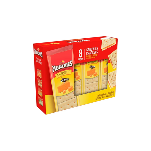 Product image of Munchies Doritos Nacho Cheese Sandwich Crackers, 1.38 oz, 8 Count