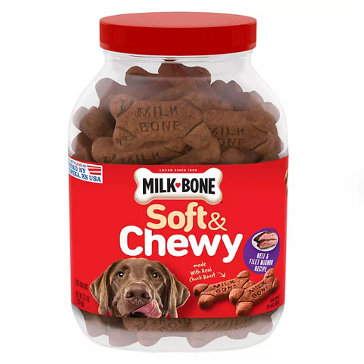 Product image of Milk-Bone Soft & Chewy Dog Snacks, Beef & Filet Mignon Recipe (37 oz.)