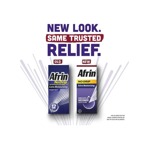 Product image of Afrin No Drip Extra Moisturizing 12 Hour Nasal Congestion Relief Spray, 1-15 mL