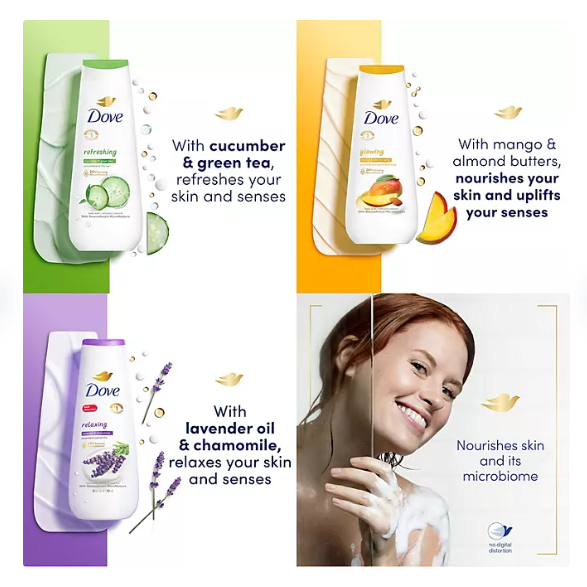 Product image of Dove Refresh, Glow & Relax Body Wash Collection (23 fl. oz., 3 pk.)
