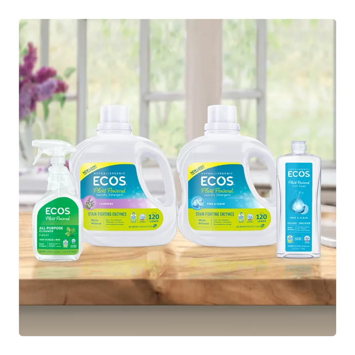 Product image of ECOS Laundry Detergent with Stain-Fighting Enzymes, Free & Clear, 120 Loads, 110 Ounce