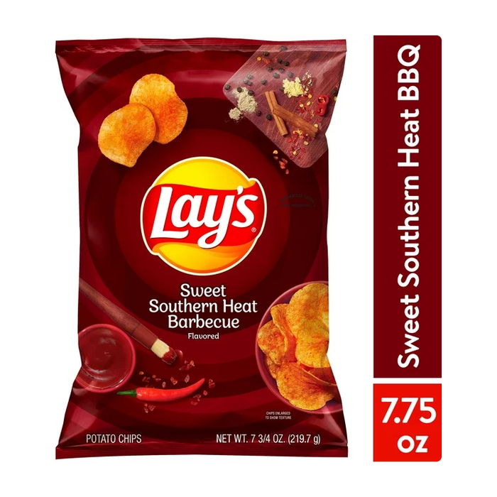 Product image of Lay's Potato Chips, Sweet Southern Heat Barbecue Flavor, 7.75 oz Bag