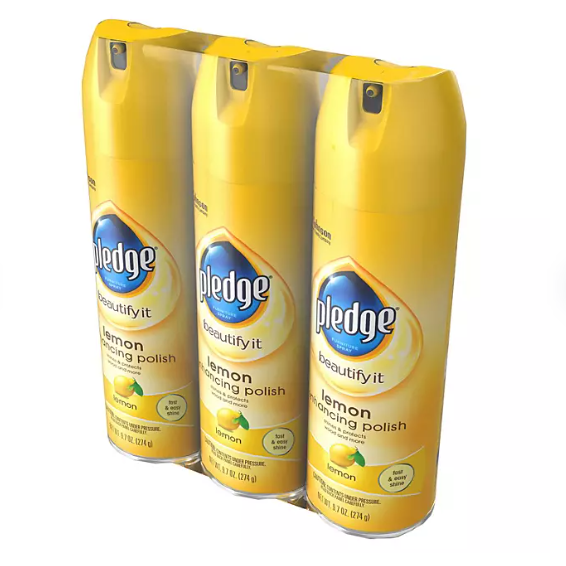 Product image of Pledge Furniture Enhancing Polish Spray, Lemon (9.7 oz., 3 pk.)