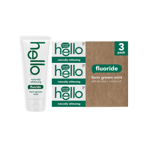 Product image of hello Naturally Whitening Fluoride, SLS-Free and Vegan Toothpaste - 4.7oz 3 (PACK)
