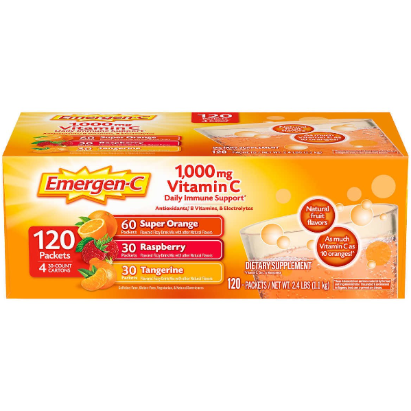 Product image of Emergen-C Vitamin C 1000 mg Variety Pack Drink Mix, 120 Packets