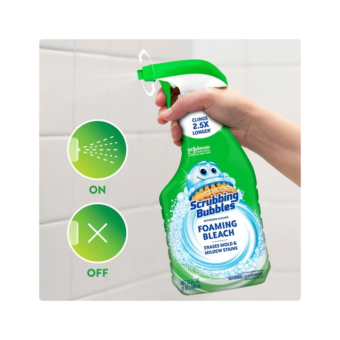 Product image of Scrubbing Bubbles Foaming Bleach Bathroom Cleaner, Trigger Bottle, Fresh Scent, 32 oz