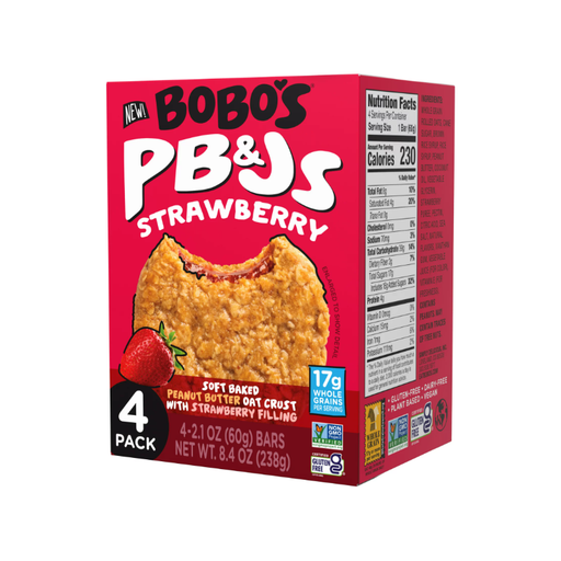 Product image of Bobo's PB&Js Strawberry Oat Bars - 8.4oz/4ct