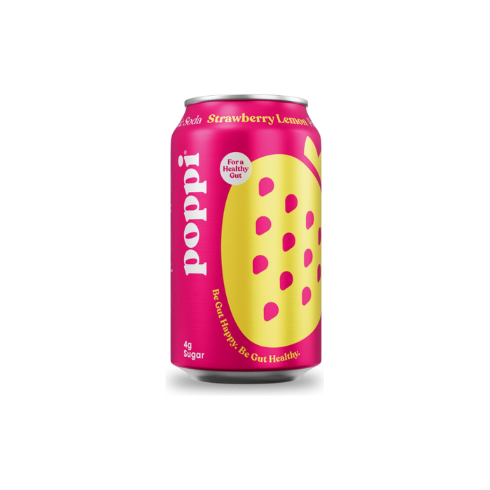 Product image of Poppi Prebiotic Soda, Strawberry Lemon, 12 fl oz