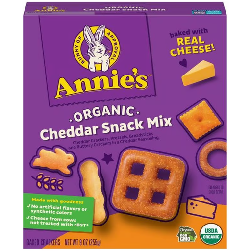 Product image of Annie's Cheddar Snack Mix With Assorted Crackers and Pretzels, 9 oz