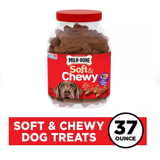 Product image of Milk-Bone Soft & Chewy Dog Snacks, Beef & Filet Mignon Recipe (37 oz.)