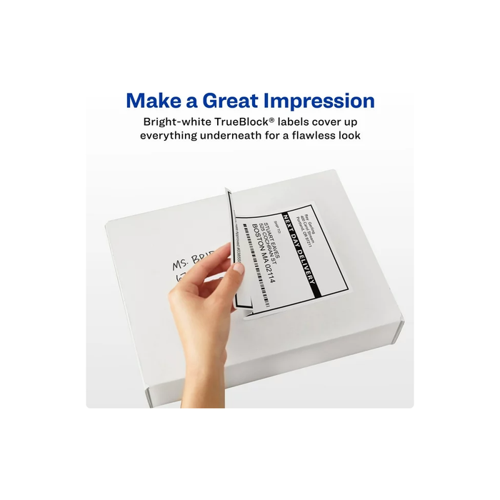 Product image of Avery Shipping Labels, 5.5 x 8.5, White, TrueBlock, Inkjet, 20 Labels (18126) 0.399 lb