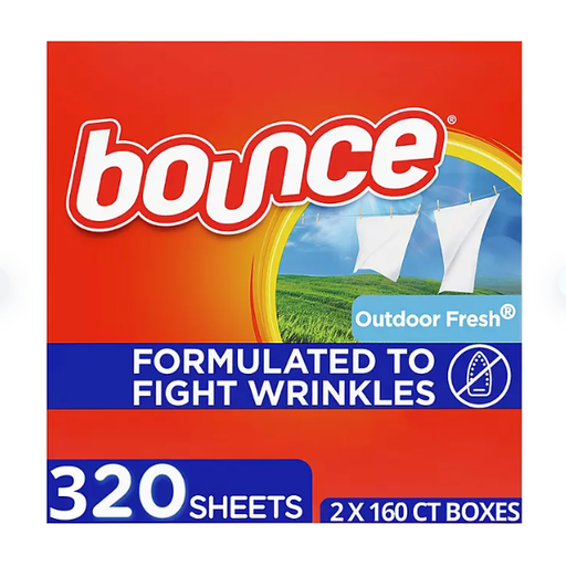 Product image of Bounce Fabric Softener Dryer Sheet Outdoor Fresh (2 x 160 ct.)