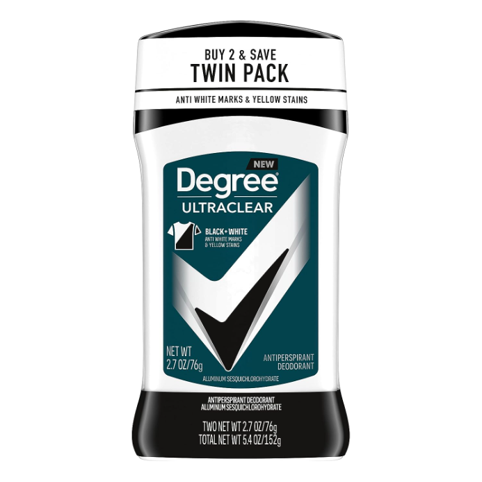 Product image of Degree Men UltraClear 72H Antiperspirant Deodorant Black+White, 2.7 oz, 2 Count