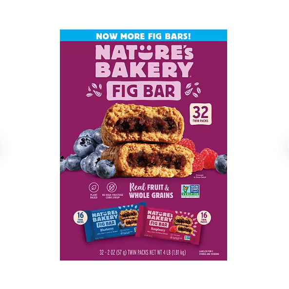 Product image of Nature's Bakery Blueberry and Raspberry Variety Fig Bars (2 oz., 32 ct.)