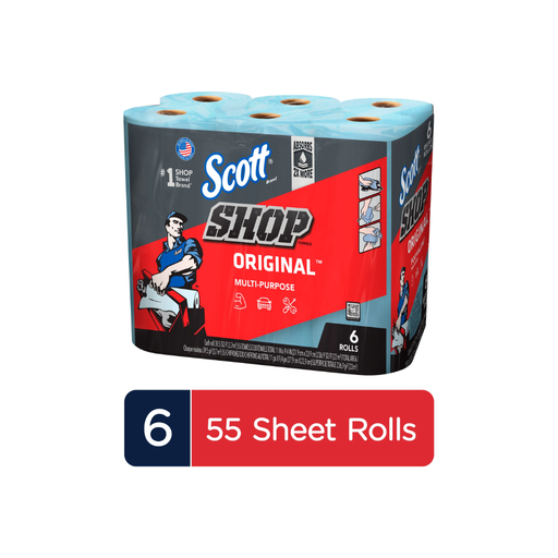 Product image of Scott Shop Towels, 6 Rolls, 55 Sheets Per Roll