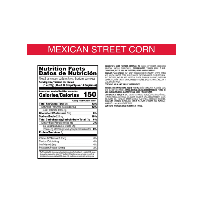 Product image of Pringles Elote Mexican Street Corn Potato Crisps Chips, Lunch Snacks, 5.5 oz