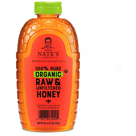 Product image of Nature Nate's 100% Organic Pure Raw and Unfiltered Honey (40 oz.)