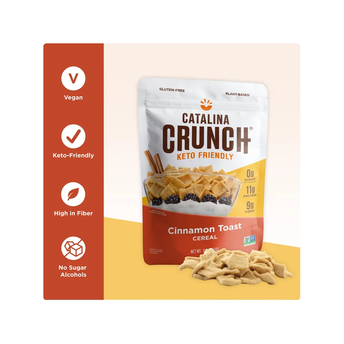 Product image of Catalina Crunch Cinnamon Toast Keto Cereal, 9oz Bag