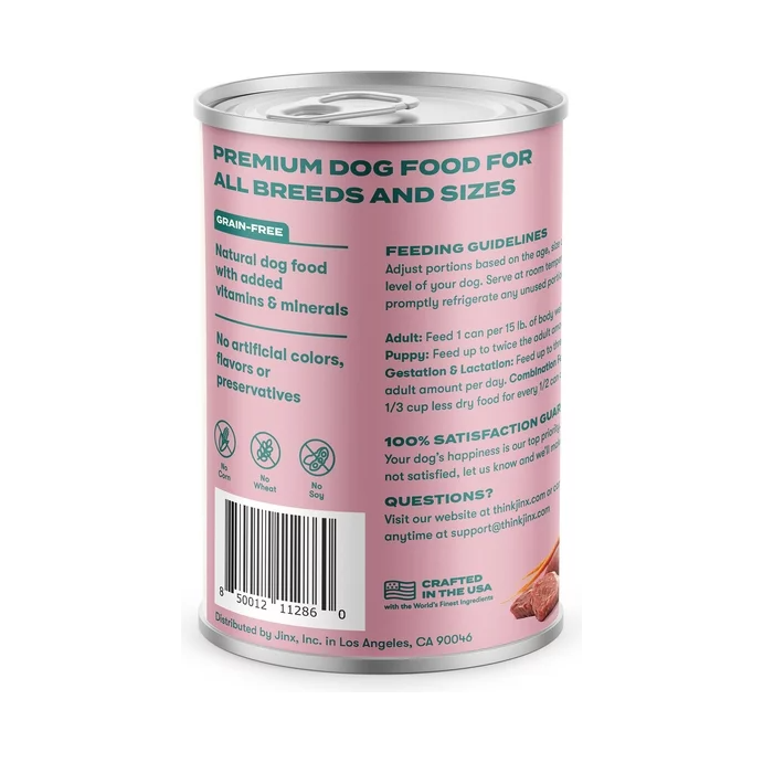 Product image of Jinx Chopped Beef Recipe Natural Wet Dog Food, Grain-Free, 13 oz.