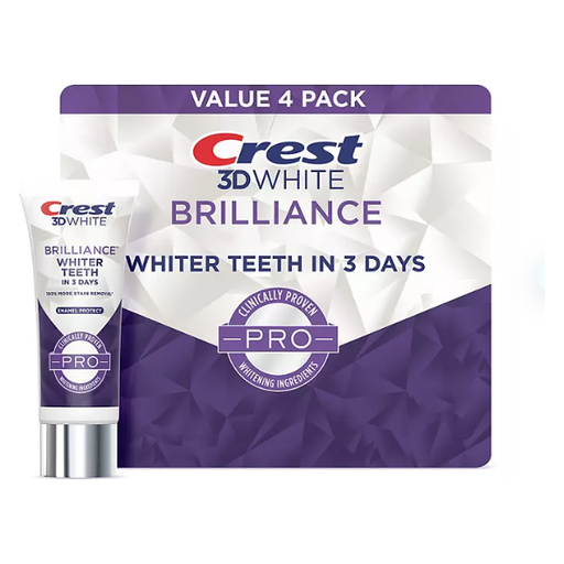 Product image of Crest 3D White Brilliance PRO Enamel Protect Toothpaste (3 oz., 4 pk.)