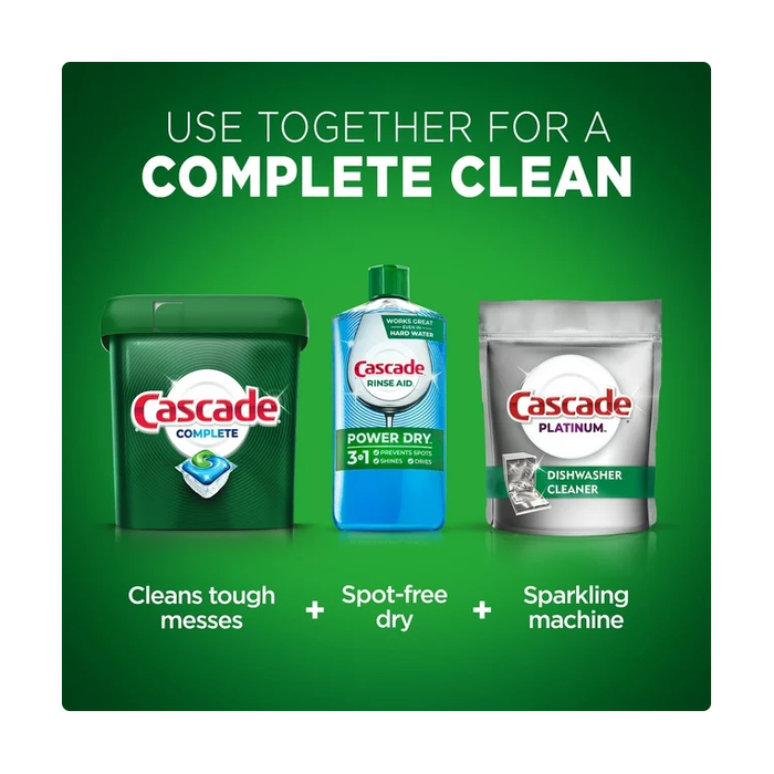 Product image of Cascade Complete ActionPacs, Dishwasher Detergent, Fresh Scent, 78 Ct