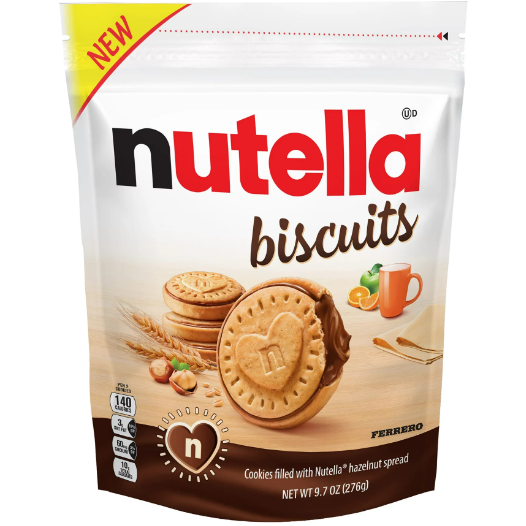 Product image of Nutella Biscuits, Hazelnut Spread with Cocoa, Sandwich Cookies, 20-Count Bag