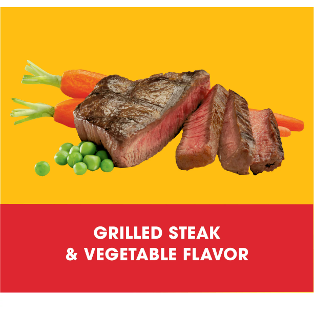 Product image of Pedigree Complete Nutrition Grilled Steak & Vegetable Flavor Dry Dog Food for Adult Dog, 18 lb. Bag