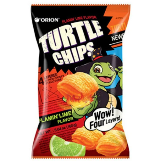 Product image of Orion Flamin Lime Flavored Turtle Chips 5.64 oz