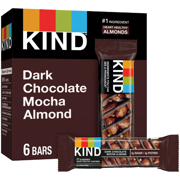 Product image of KIND Nut Bars, Dark Chocolate Mocha Almond, 1.4 oz, 6 Ct